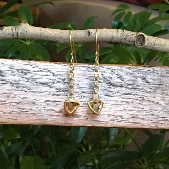 Watermelon Turmaline Slices Wrapped in 22K Gold - Picture 2 of 6